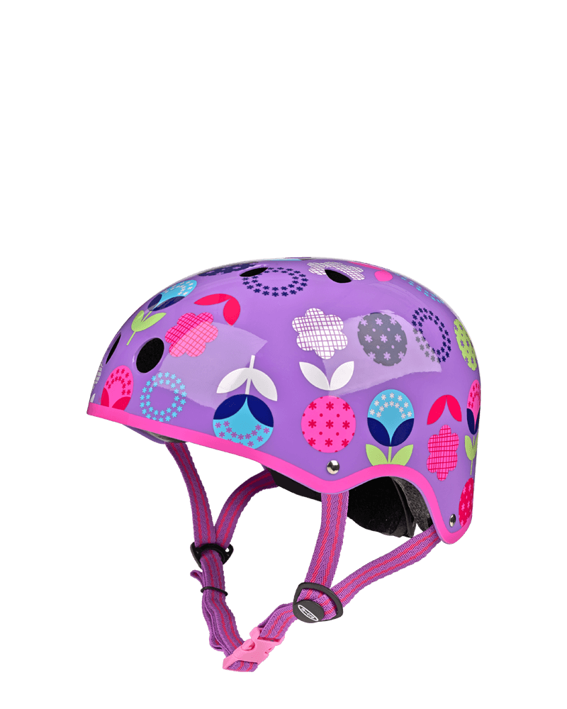 Micro Helmet Floral Dot Purple