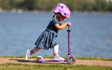 kids on scooter