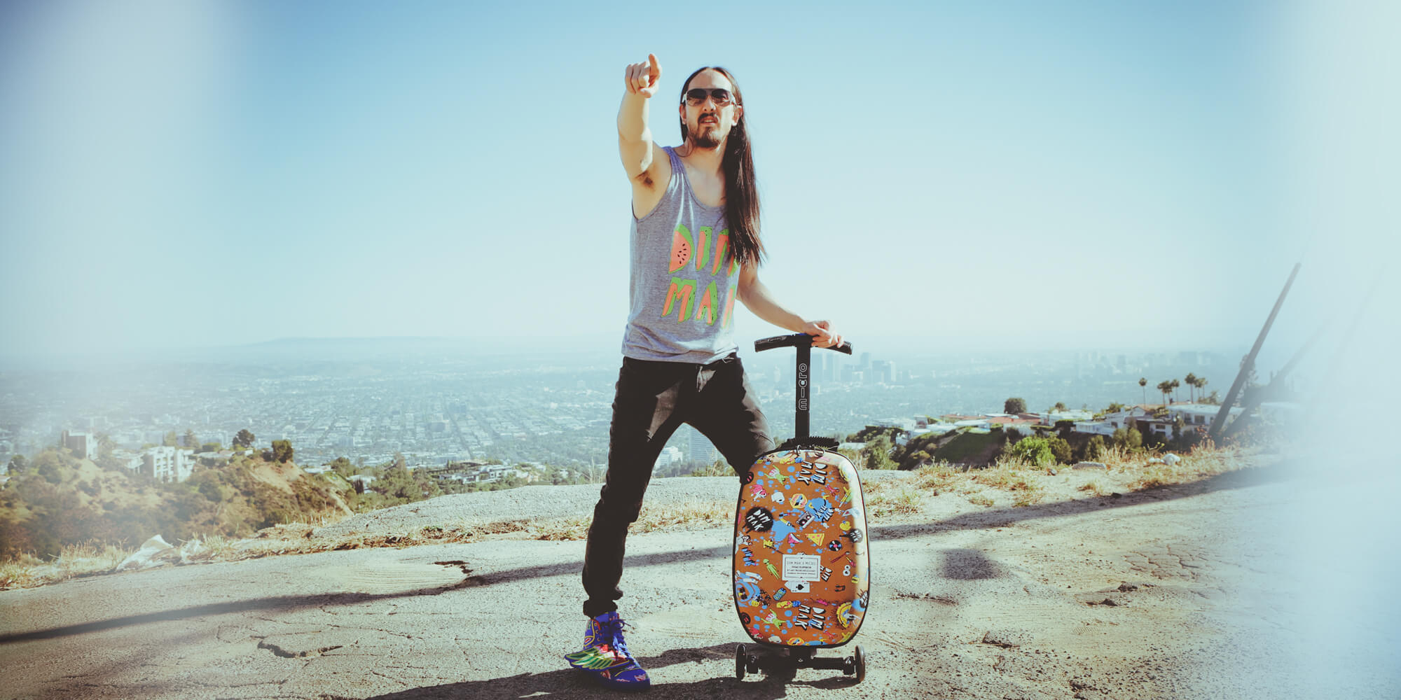 Trottinette Micro Luggage Steve Aoki Edition