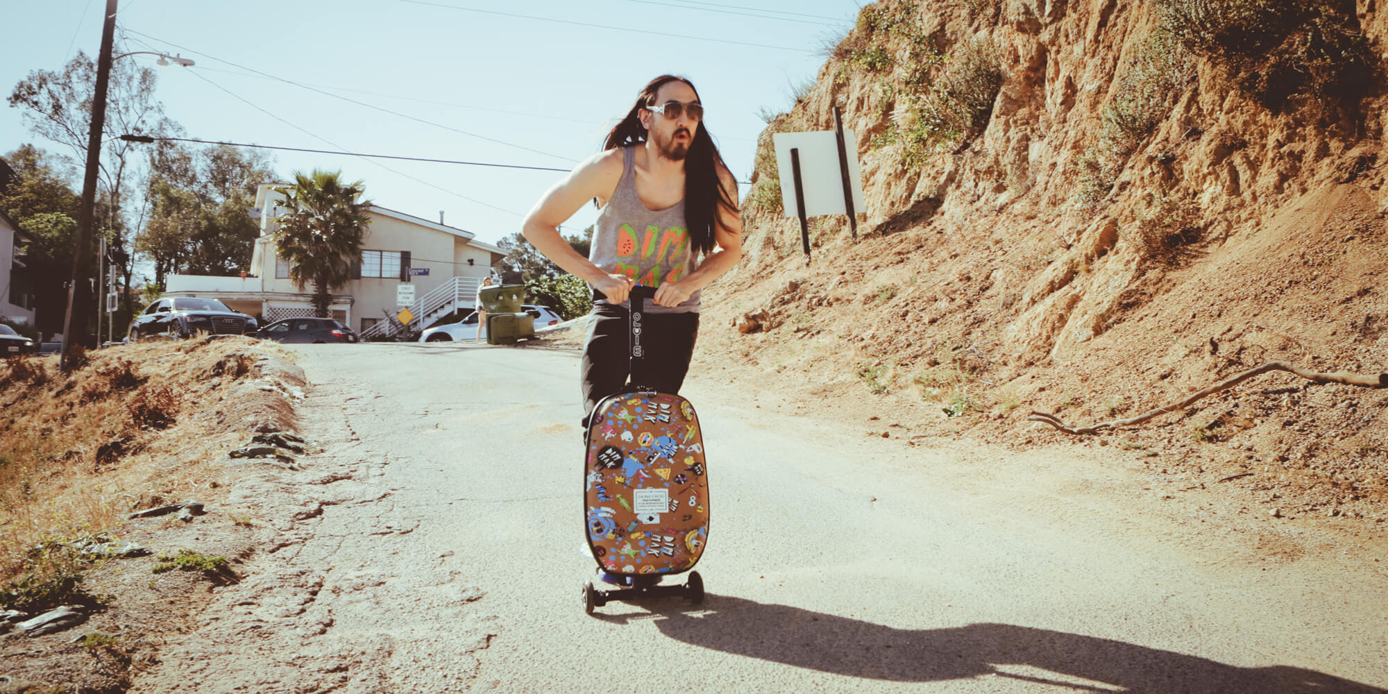 Valise trottinette steve aoki