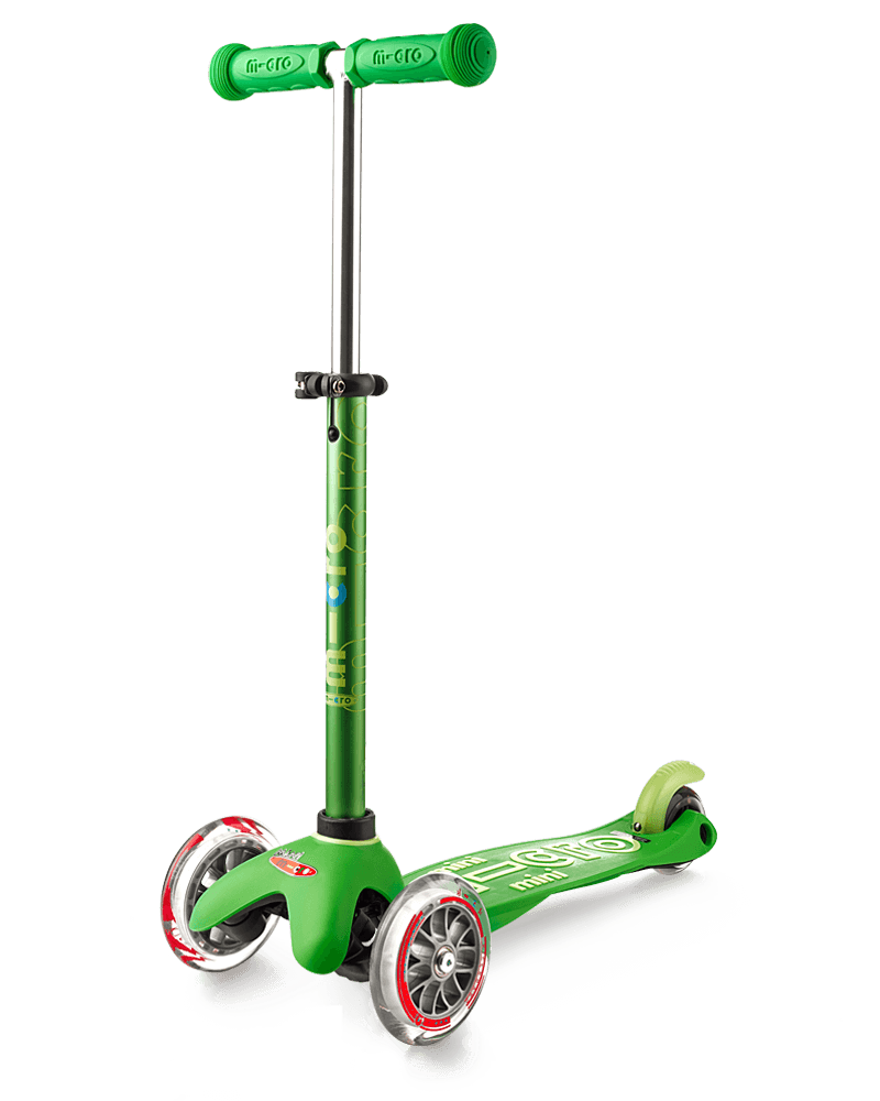 green mini micro scooter