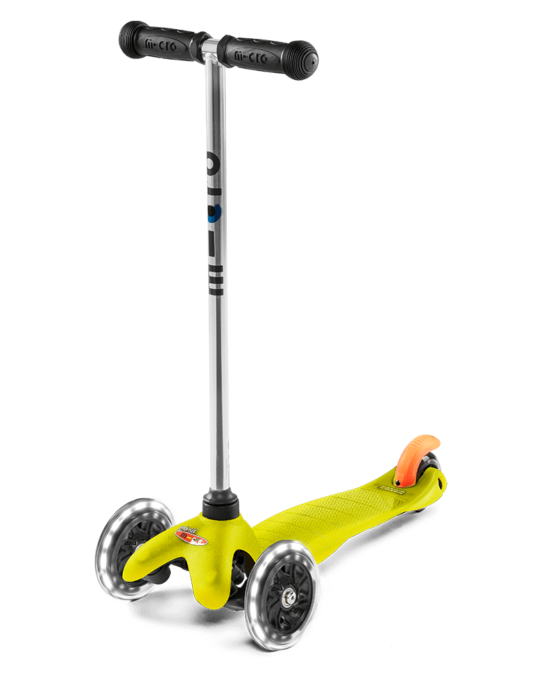 yellow mini micro scooter